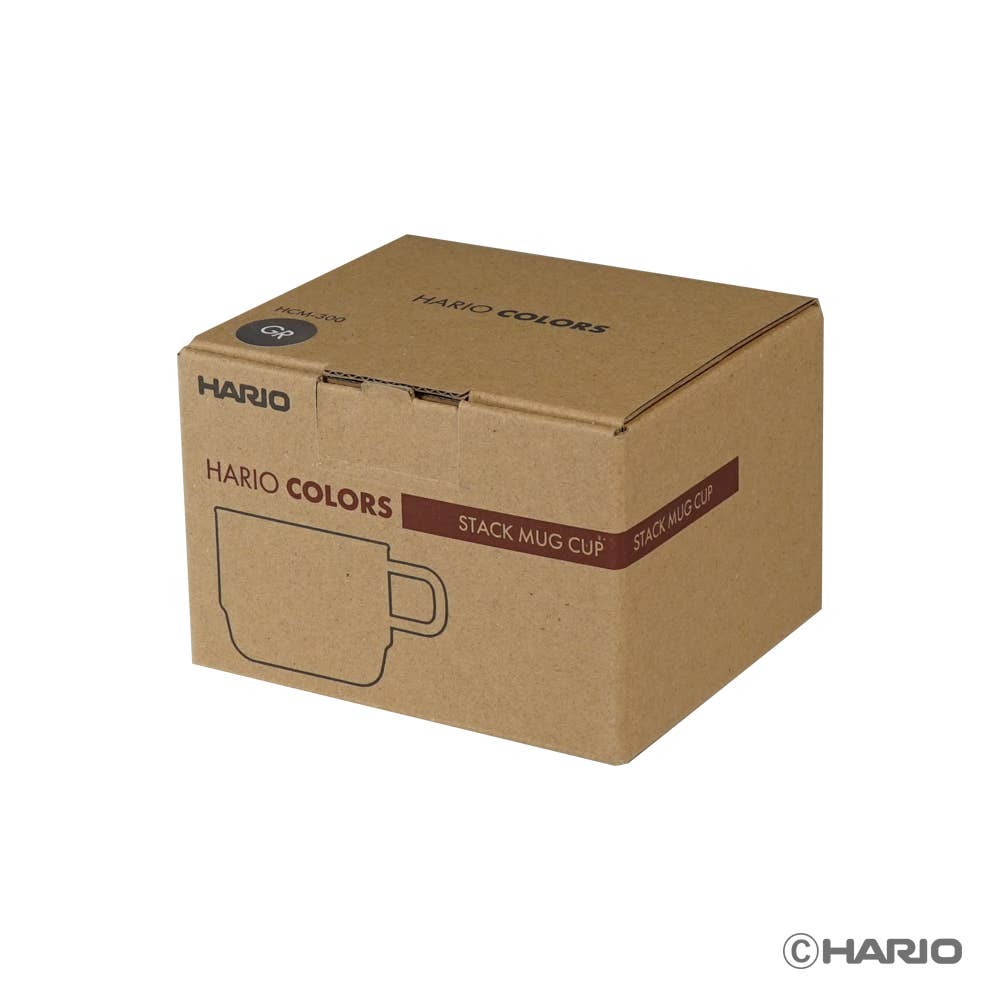HARIO Colors Glass Stackable Mug, 300ml: Amber