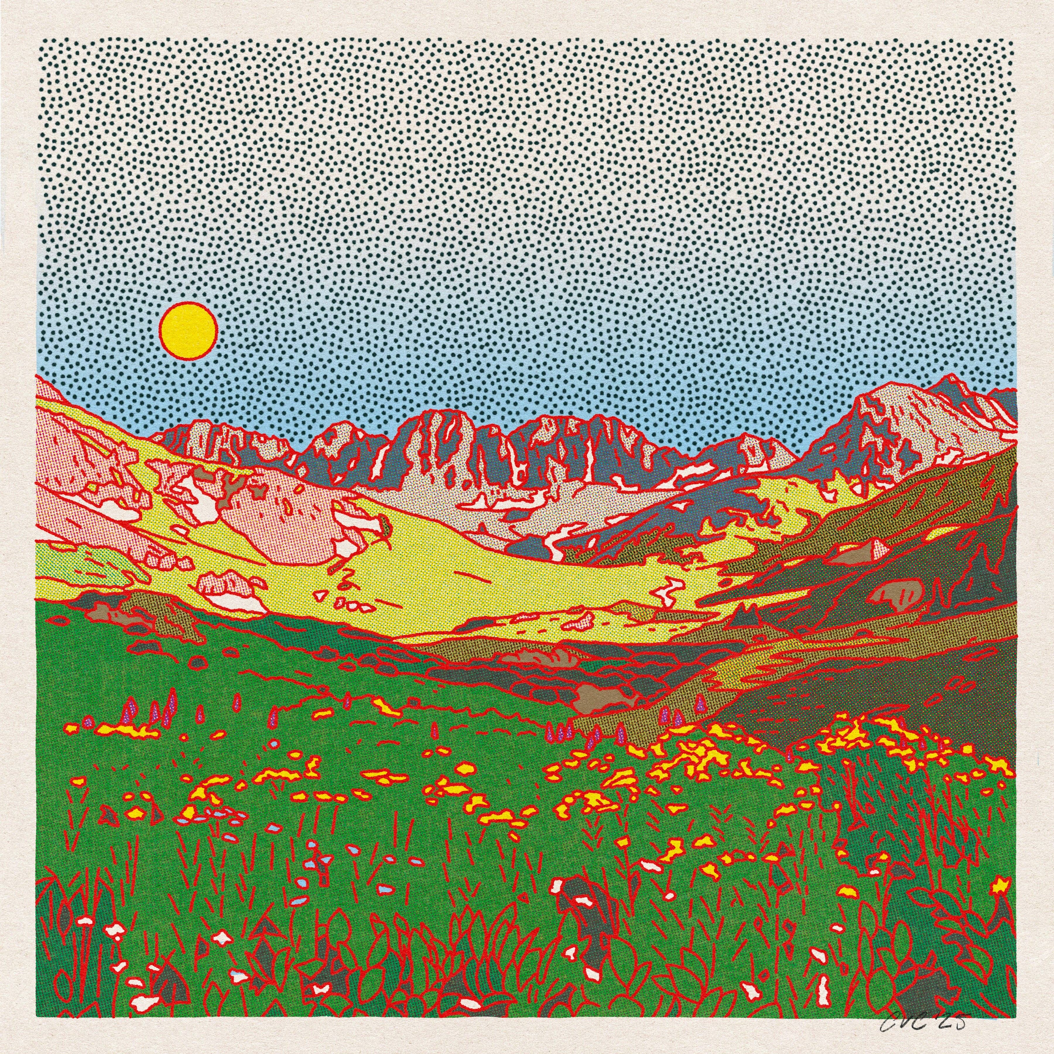 Northern Mountain #6 - The American Basin: 12"x12"