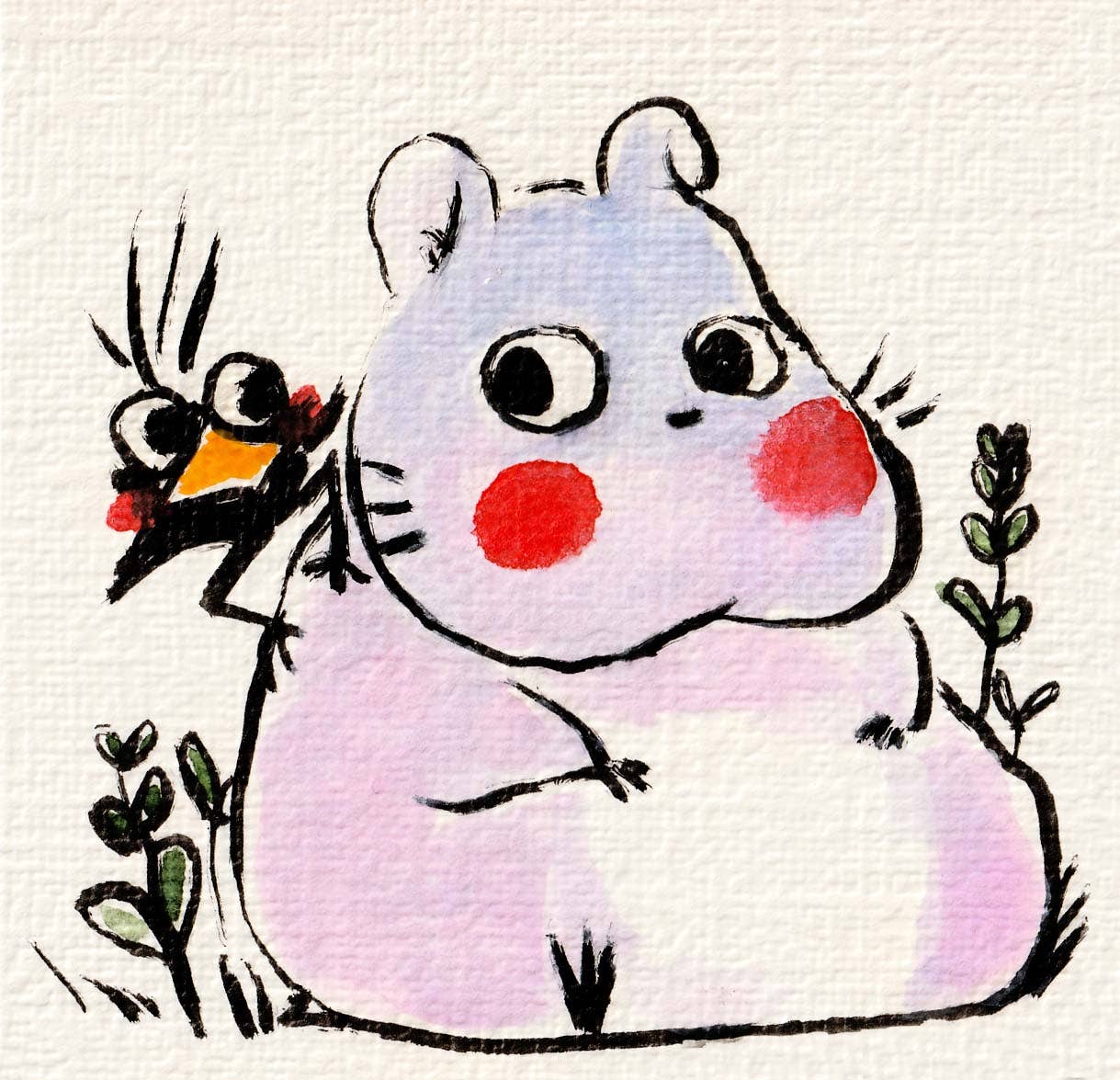 Mini Print - "Lil' Spirited Away Friends" 4x4"