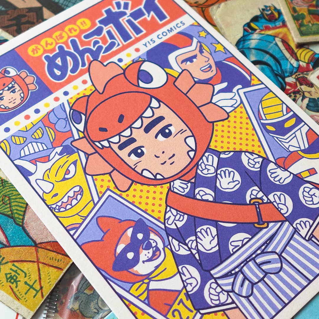 Postcard “Ganbare! Menko Boy - vol.4" - A6 size