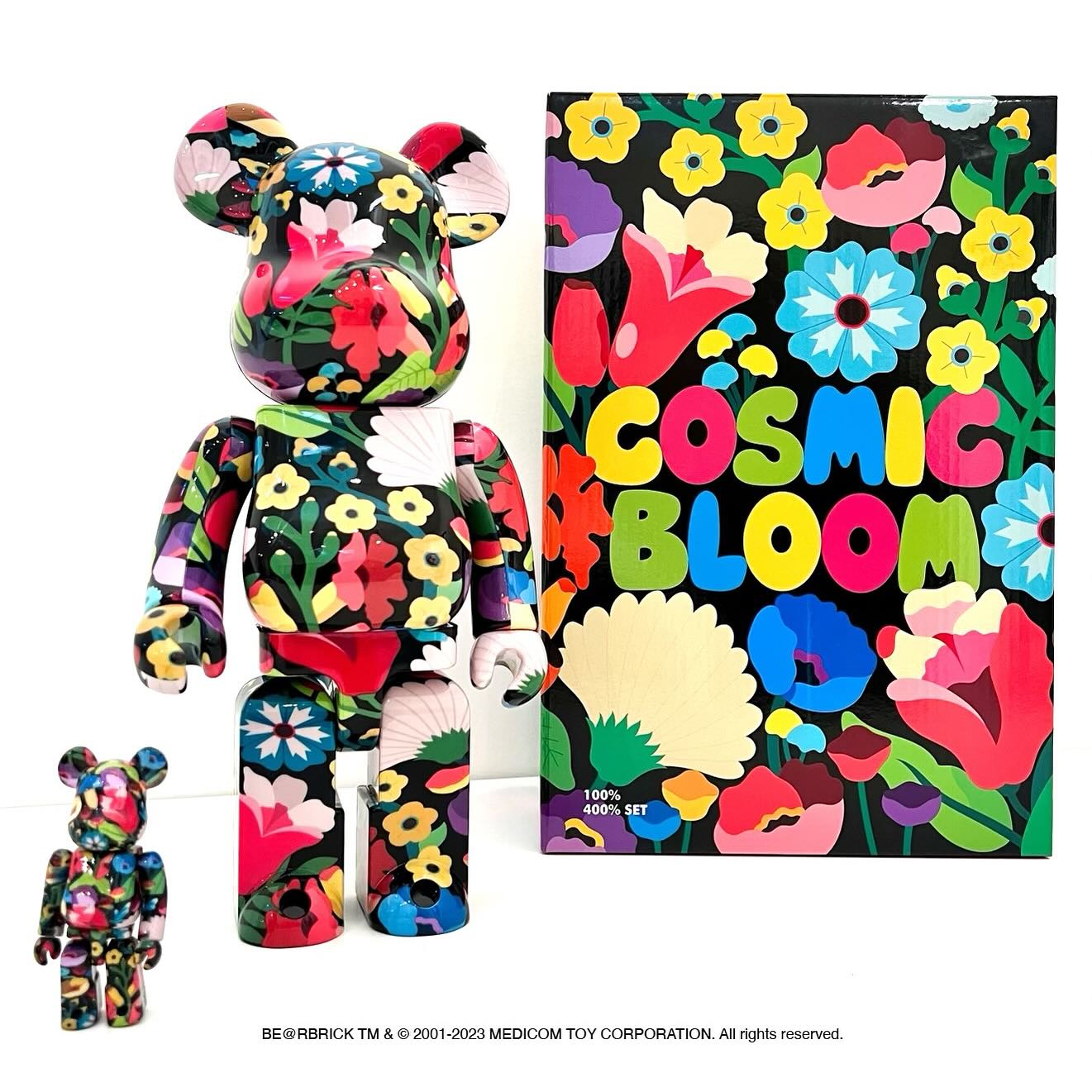 Dabsmyla Cosmic Bloom 100% and 400% Be@rbrick