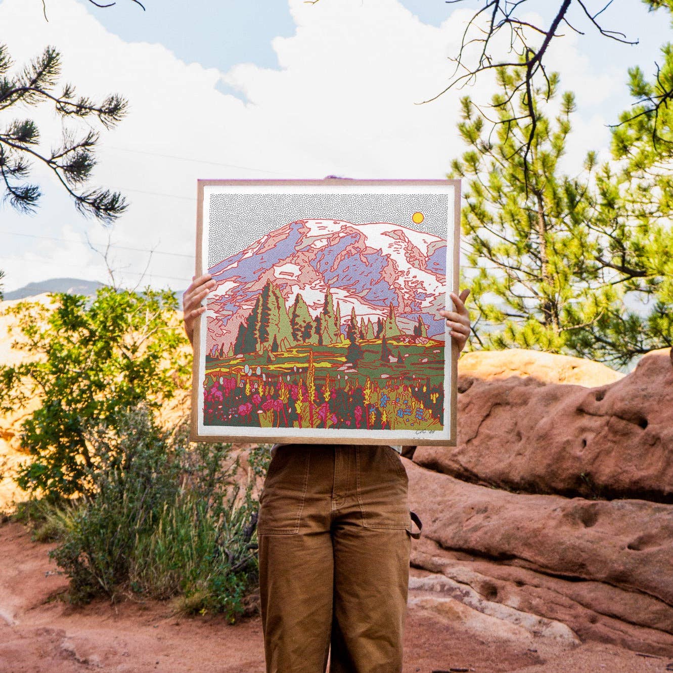 Mount Rainier Print: 12"x12"