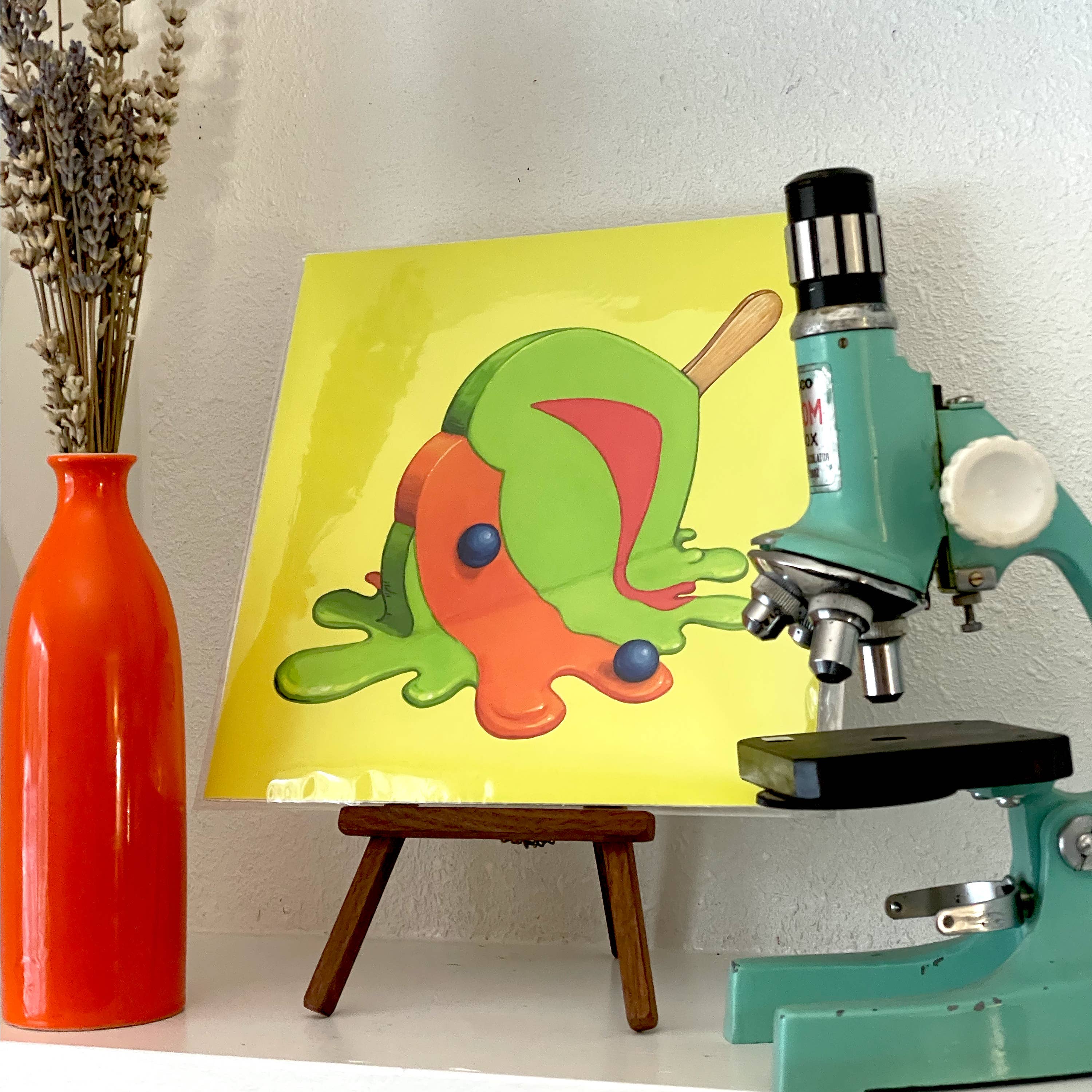 "Party Dud_" Melted Popsicle 8"x8" Art Print