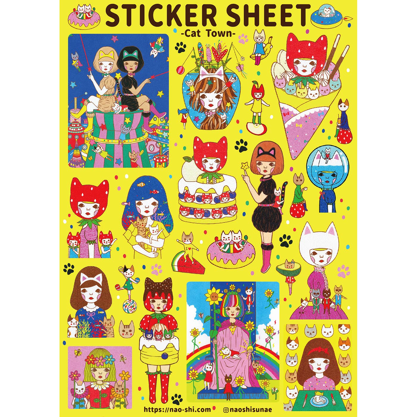 【Sticker Sheet】Cat Town