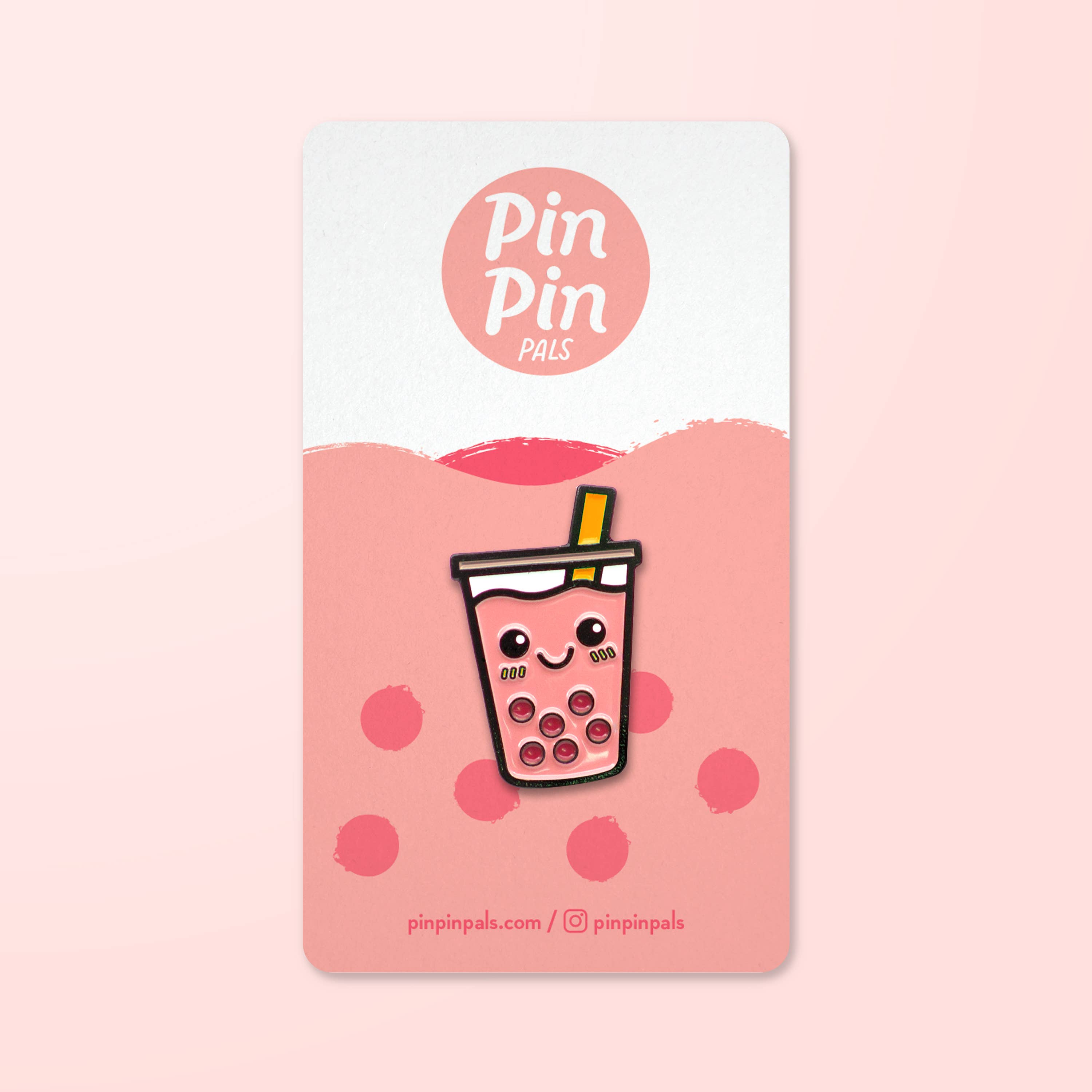 Boba Best-Tea Enamel Pin: Pink