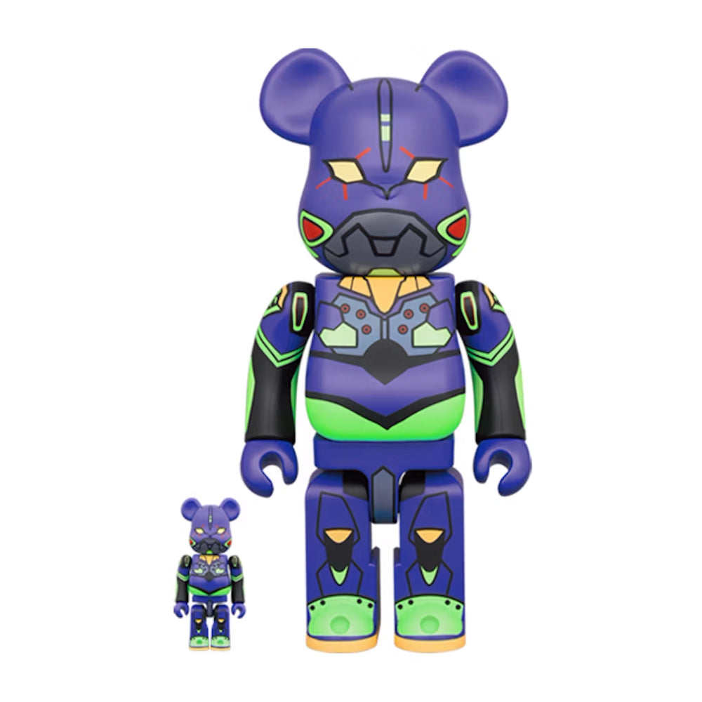 Evangelion Unit 1 (New Paint Version) 100% & 400% BE@RBRICK Set