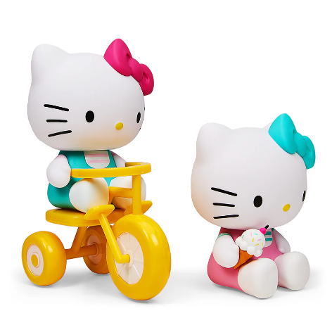Hello Kitty® Tricycle and Ice Cream Play Theme 4.5” Vinyl Figure 2-Pack Set by Kidrobot