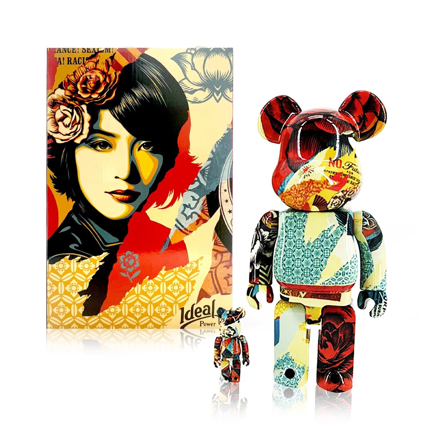 SHEPARD FAIREY x Be@rbrick 'Ideal Power' (2022) Designer Art Figure Set