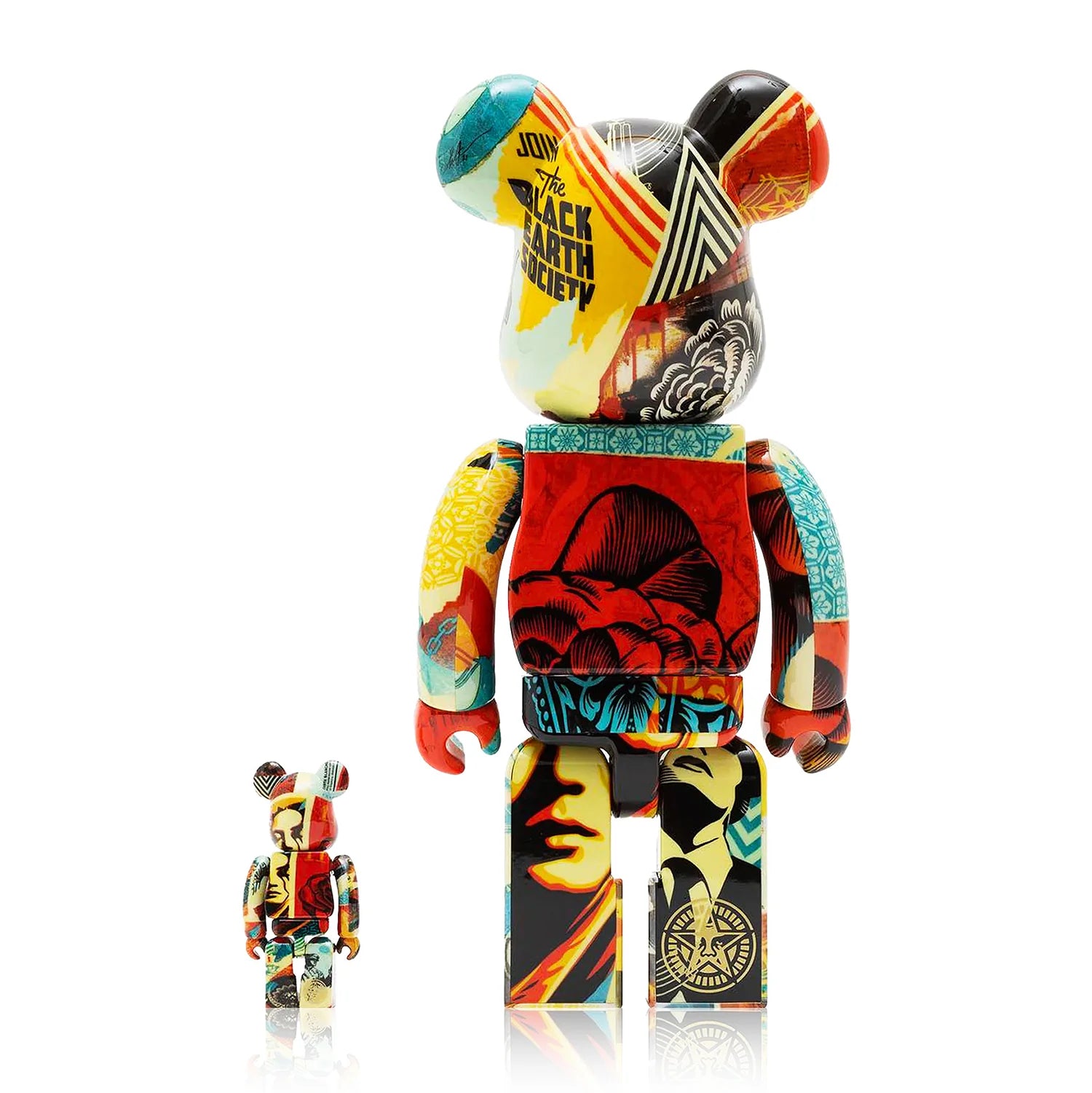 SHEPARD FAIREY x Be@rbrick 'Ideal Power' (2022) Designer Art Figure Set