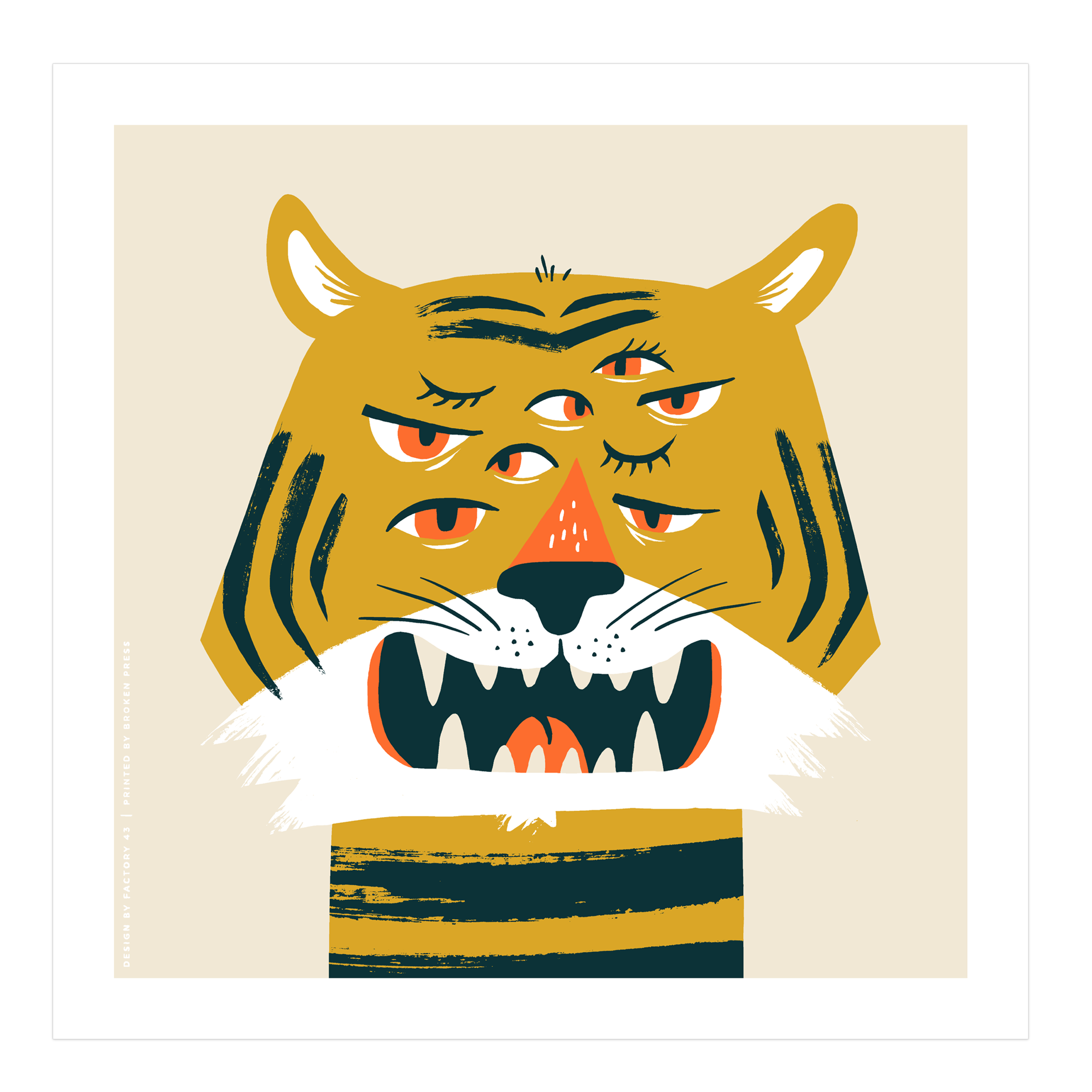 Tiger Eyes Art Print: 12"x12"