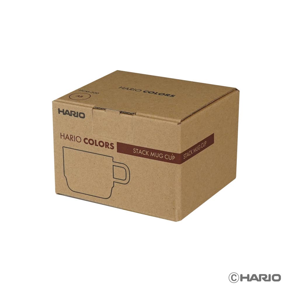 HARIO Colors Glass Stackable Mug, 300ml: Amber