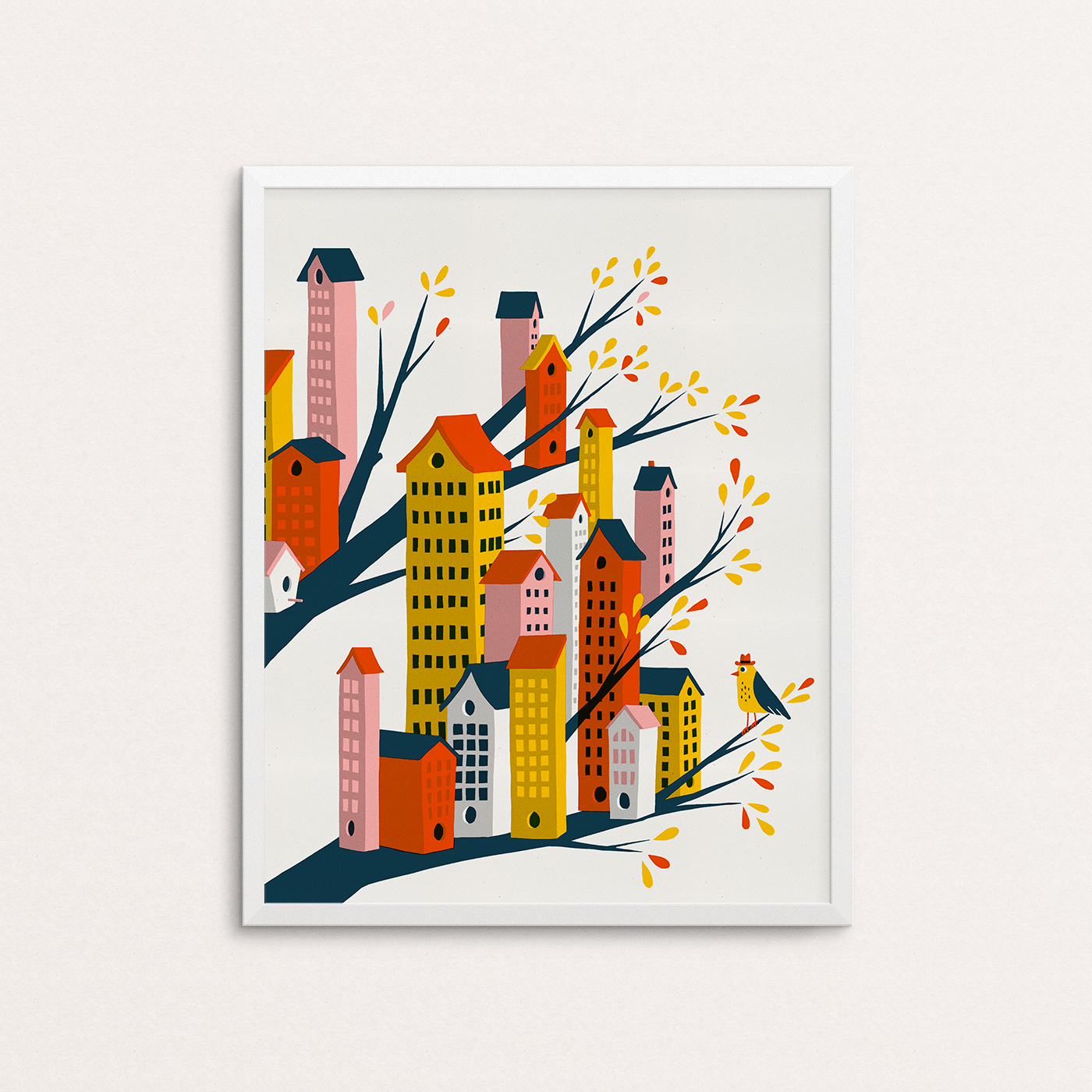 Bird City Art Print: 16x20