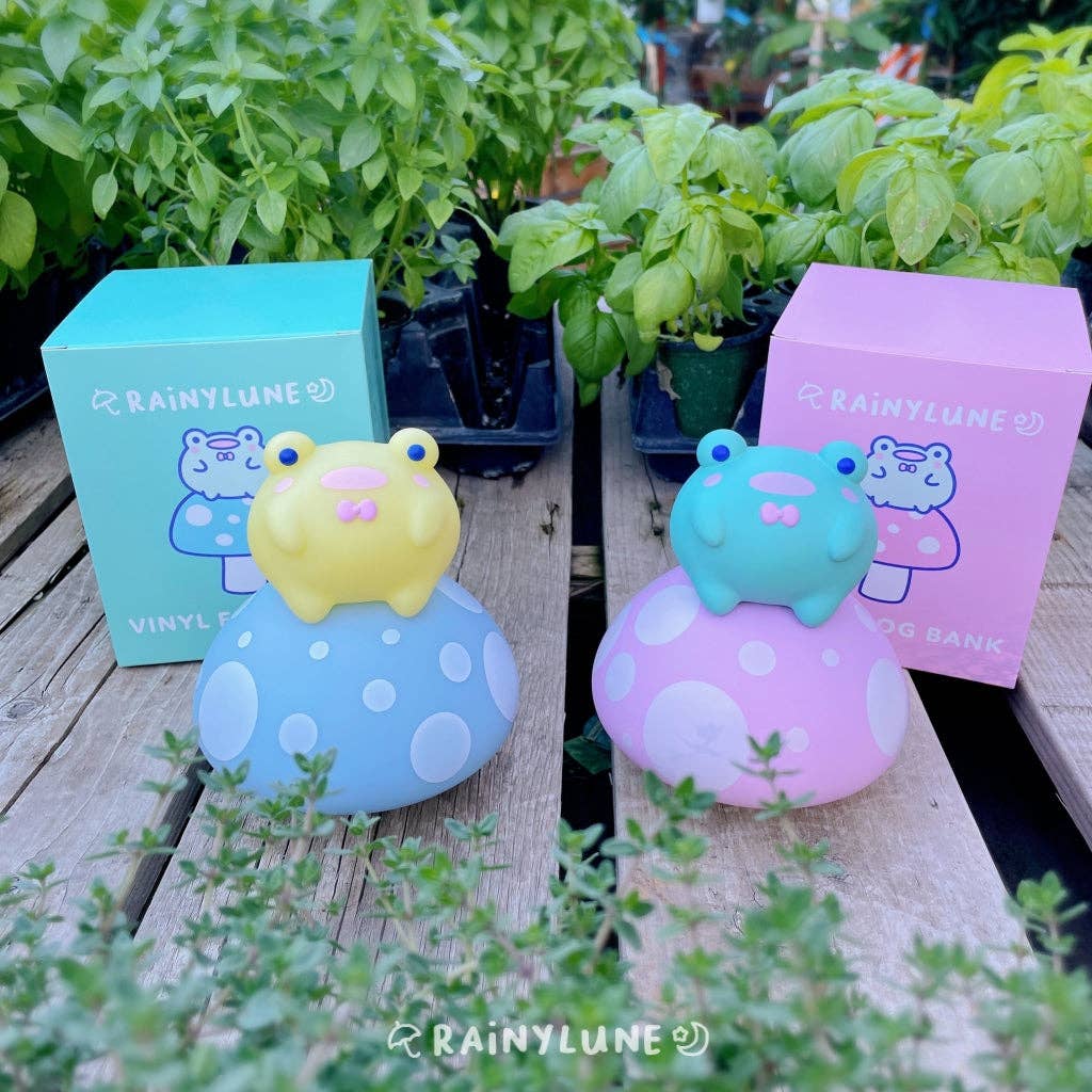 Frog Mushroom Coin Bank: Pink