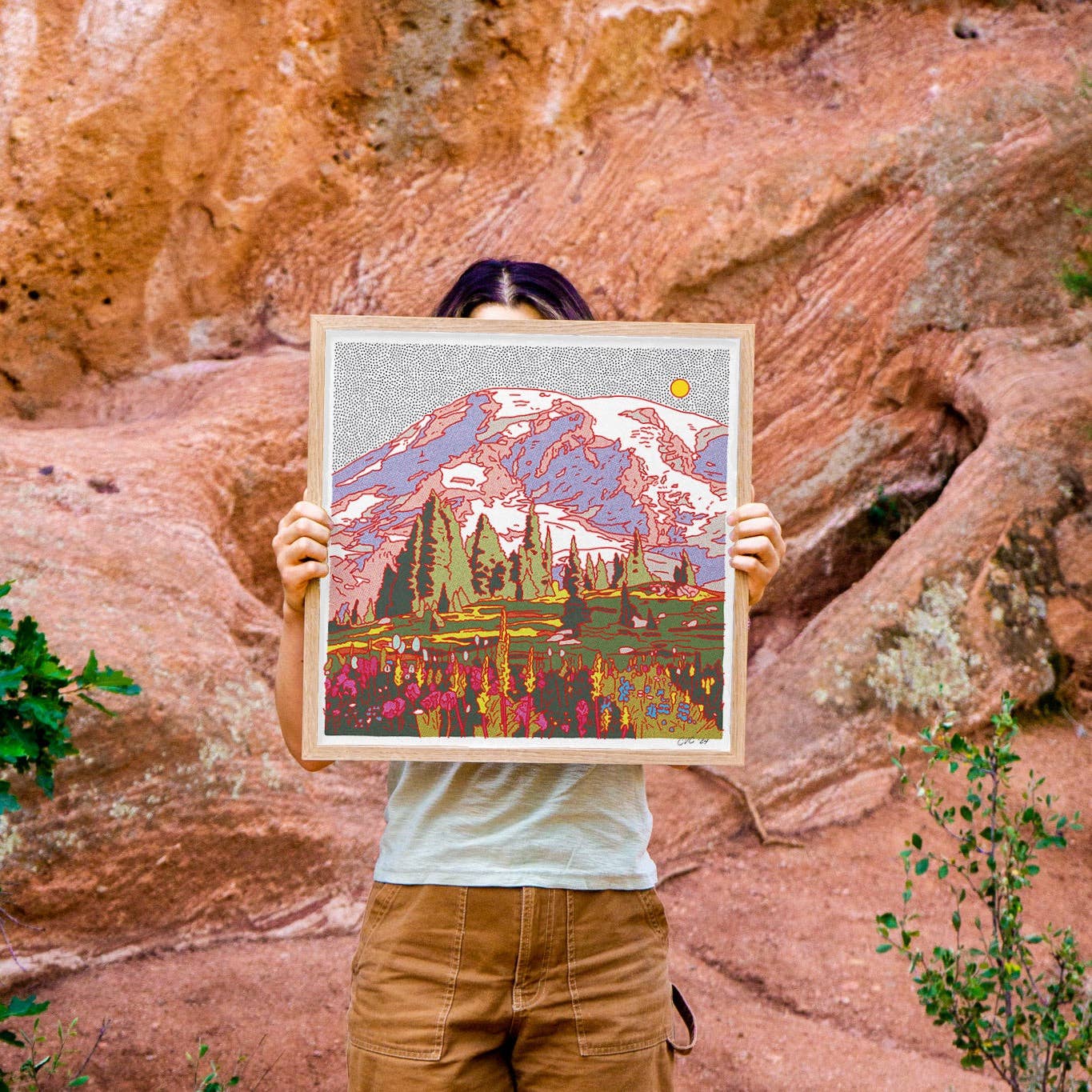 Mount Rainier Print: 12"x12"