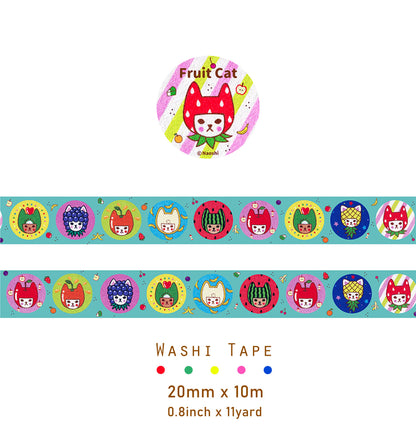 Fruit Cats (Washi Tape)