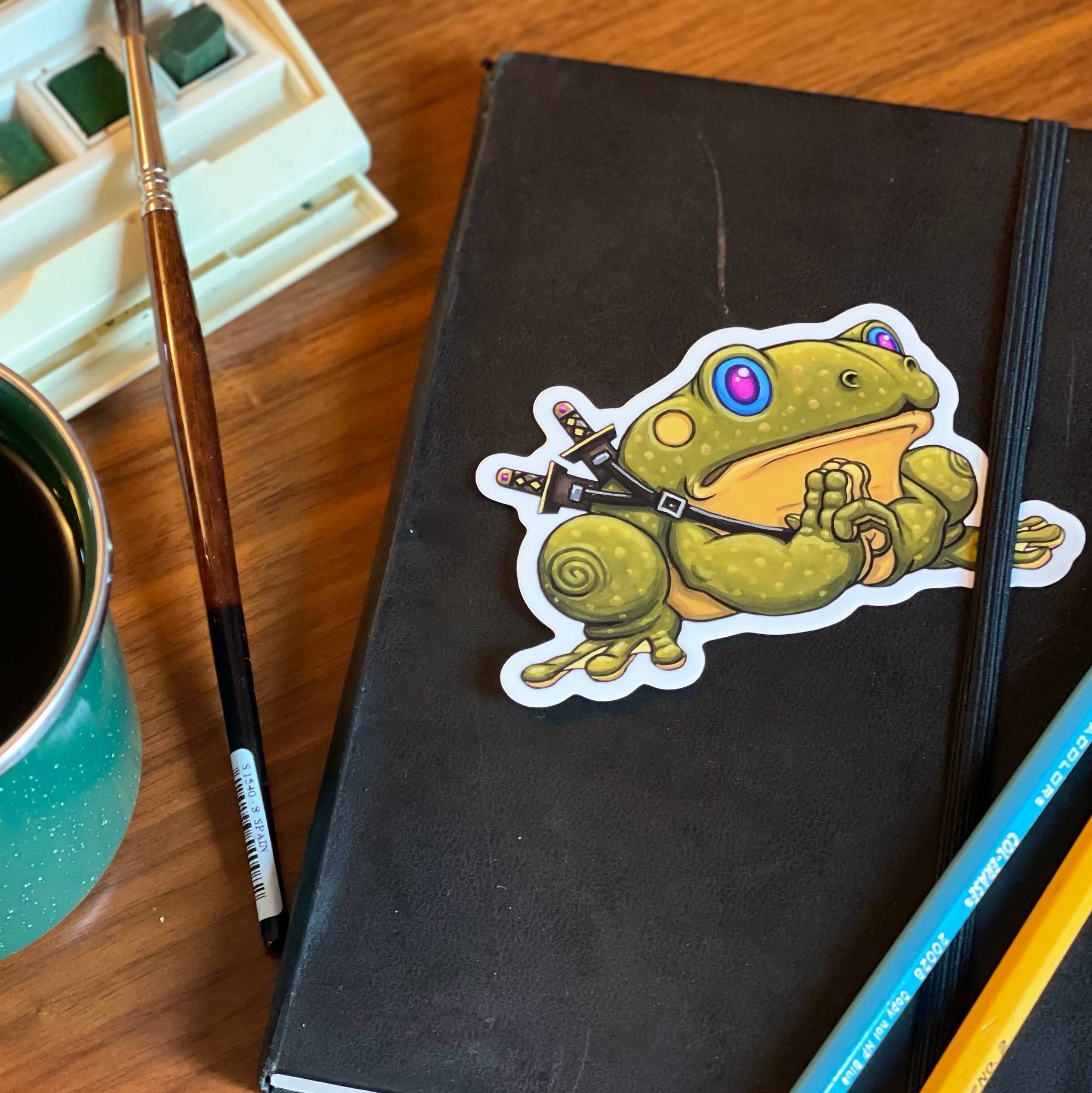 Ninja Frog Vinyl Sticker
