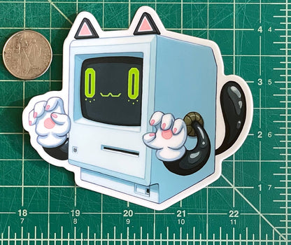 Cat Computer Vinyl Sticker