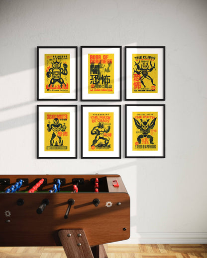 Lucha Libre Kaiju Art Print - The Cosmic Monster: Fantasy & Sci-Fi