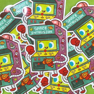 "Space Intrusion" vinyl sticker