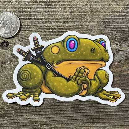 Ninja Frog Vinyl Sticker