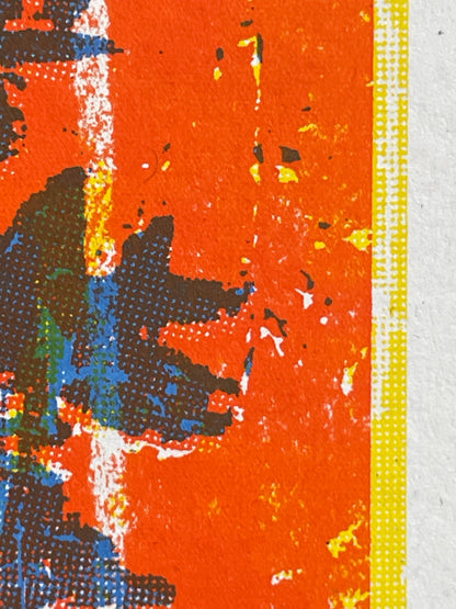 Godzilla King of Monsters - Risograph Print - Orange/Blue
