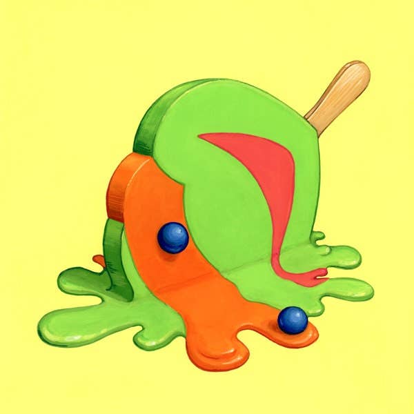 "Party Dud_" Melted Popsicle 8"x8" Art Print