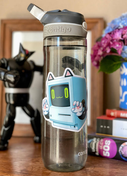 Cat Computer Vinyl Sticker