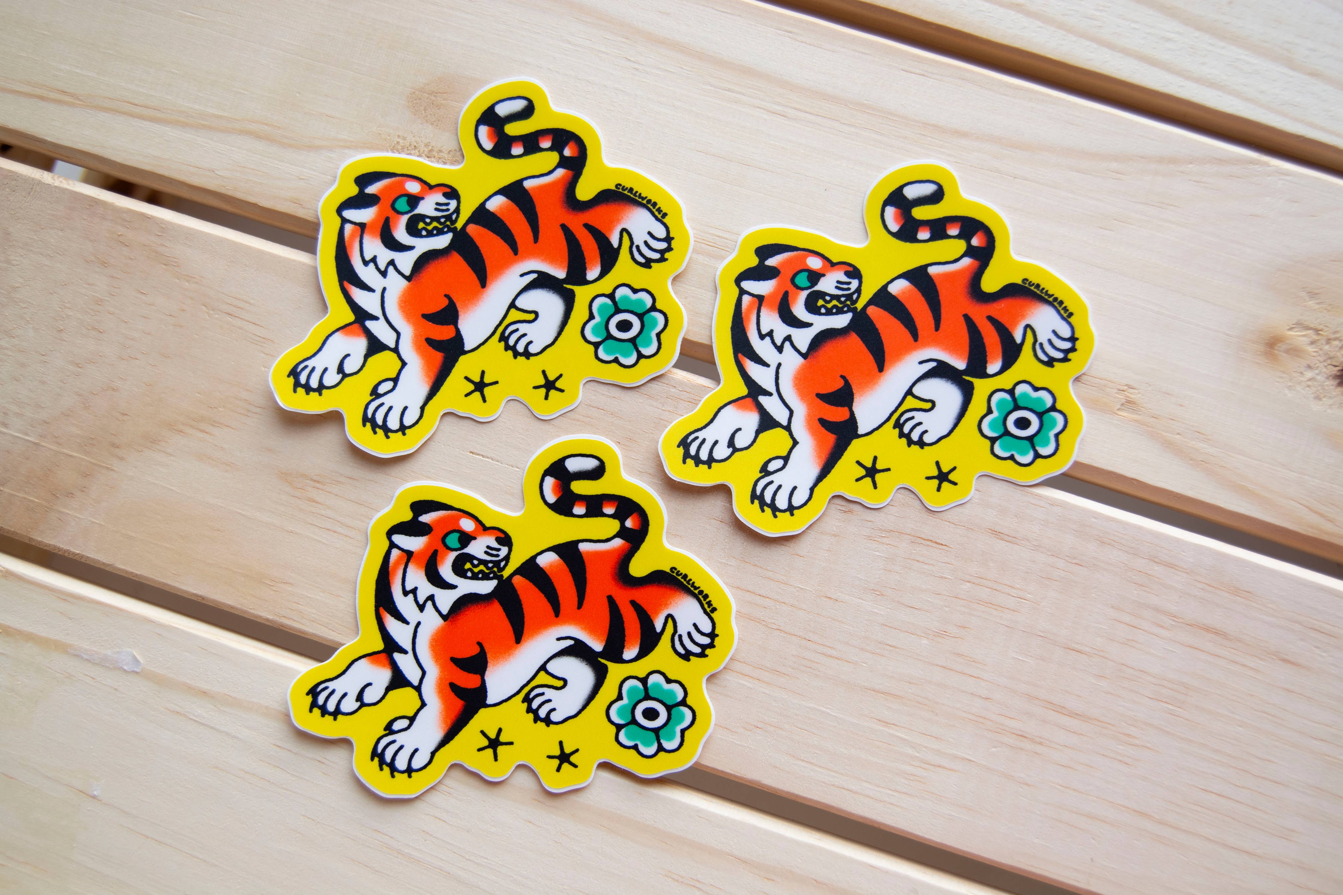 Orange Tiger - 3" Vinyl Sticker