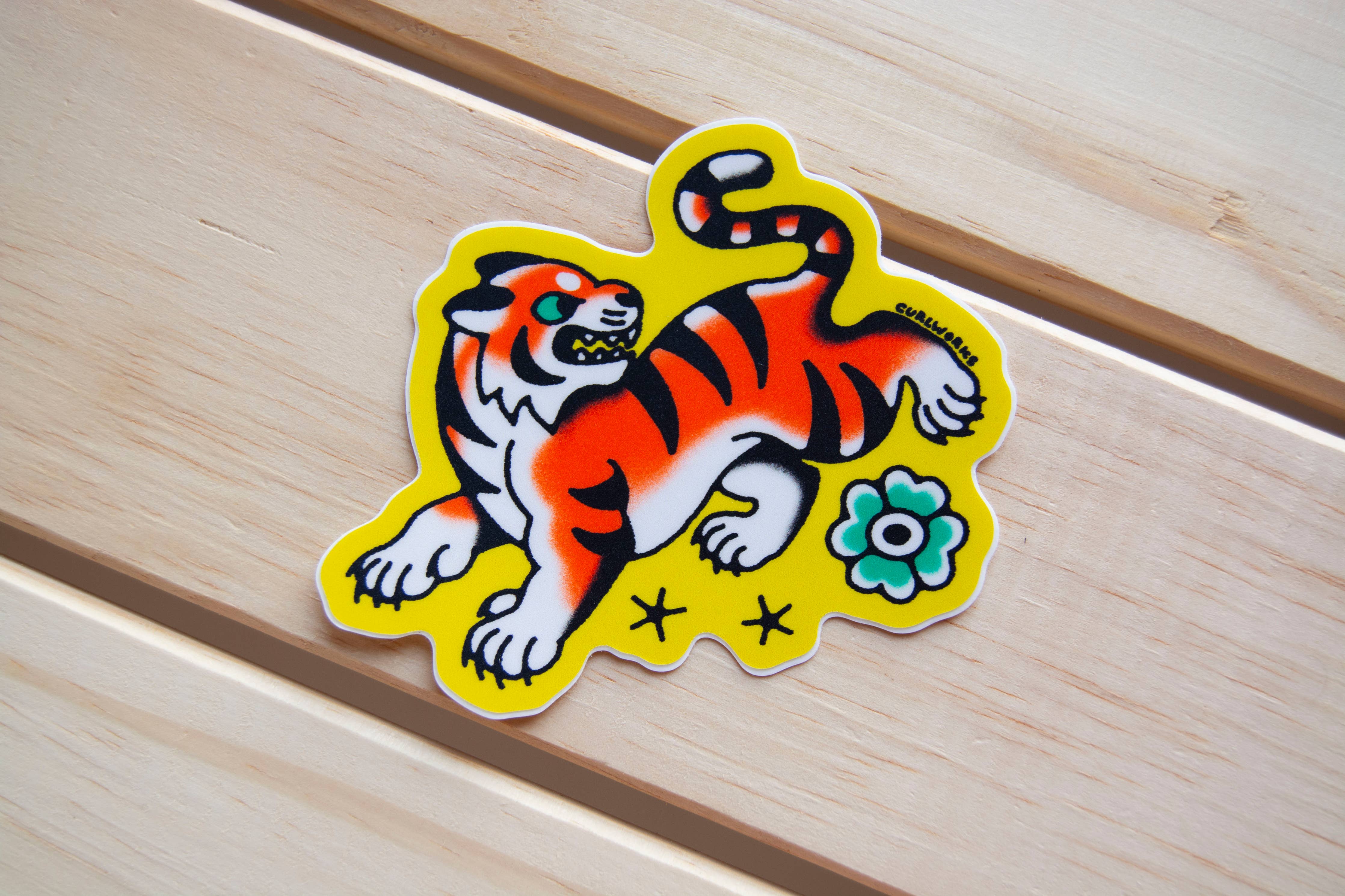 Orange Tiger - 3" Vinyl Sticker