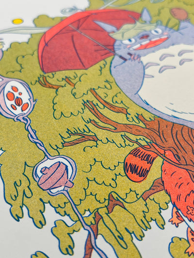 Totoro Large Riso Print