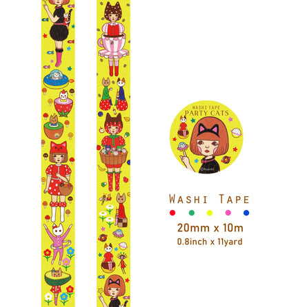 Party Cats (Washi Tape)