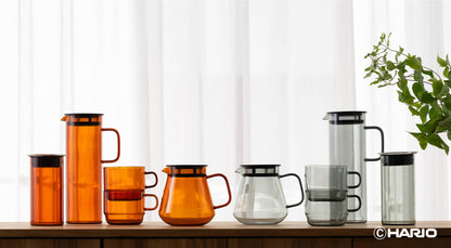 HARIO Colors Glass Coffee and Tea Server, 600ml: Amber