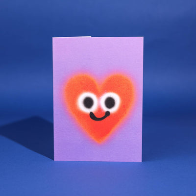 Heart Greetings Card by Jon Burgerman