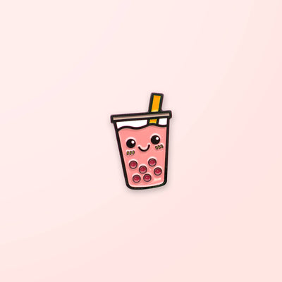 Boba Best-Tea Enamel Pin: Pink
