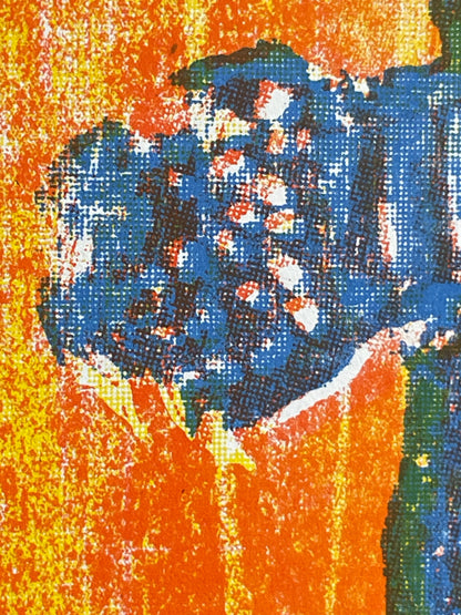 Godzilla King of Monsters - Risograph Print - Orange/Blue