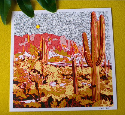 Superstition Mountains 12"x12" Print