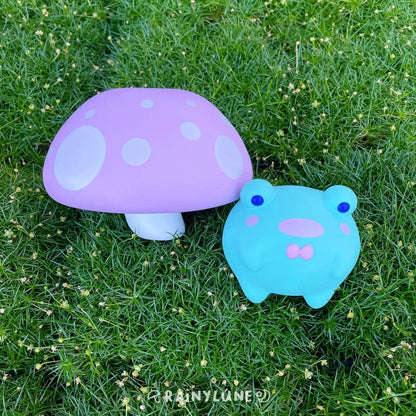 Frog Mushroom Coin Bank: Pink
