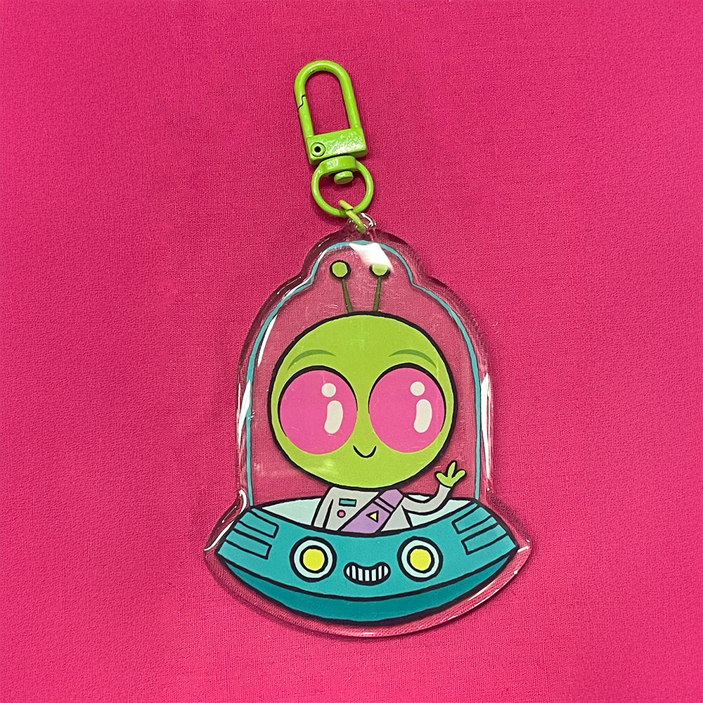 "Alien Abductor" acrylic keychain