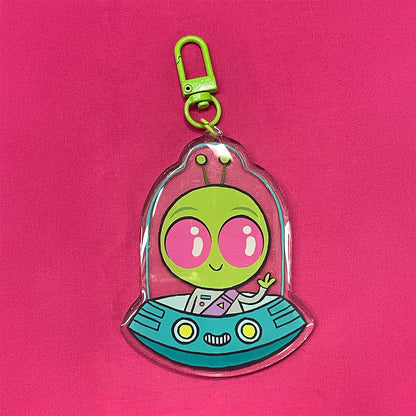 "Alien Abductor" acrylic keychain
